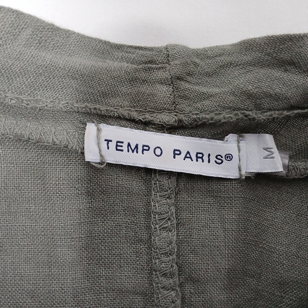 Tempo Paris 100% Short Linen Jacket. Size M - Picture 11 of 11